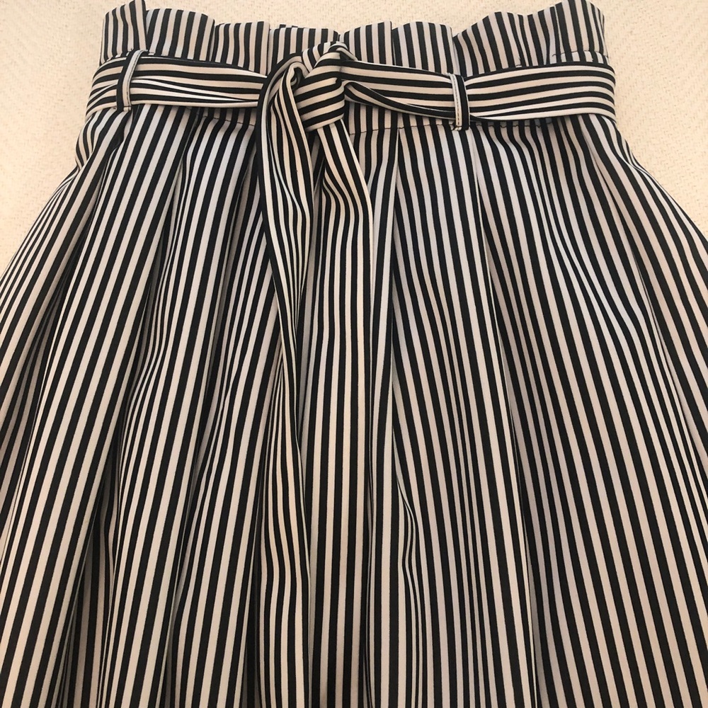 Black and White Striped Skirt - Picture 4 of 7
